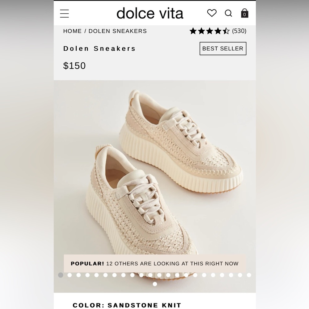Dolce Vita Dolen Sneakers in Sandstone Knit